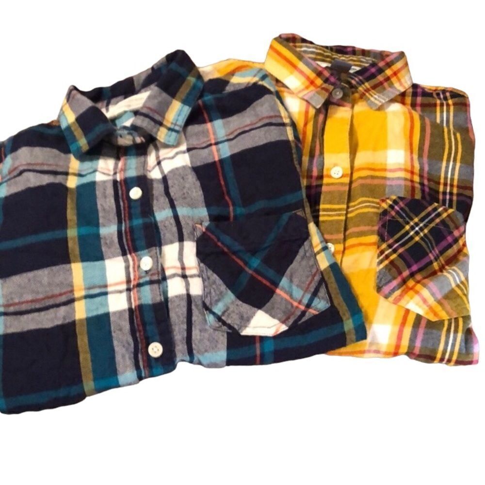 Old Navy set of two ladies classic fit plaid tops